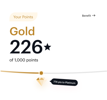 สถานะ Gold 226 แต้ม จาก 1,000 แต้ม